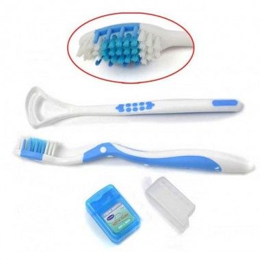 ORALMINT Oral Care Kit - Toothbrush, Toothbrush Cover, Tongue Cleaner & Dental Floss