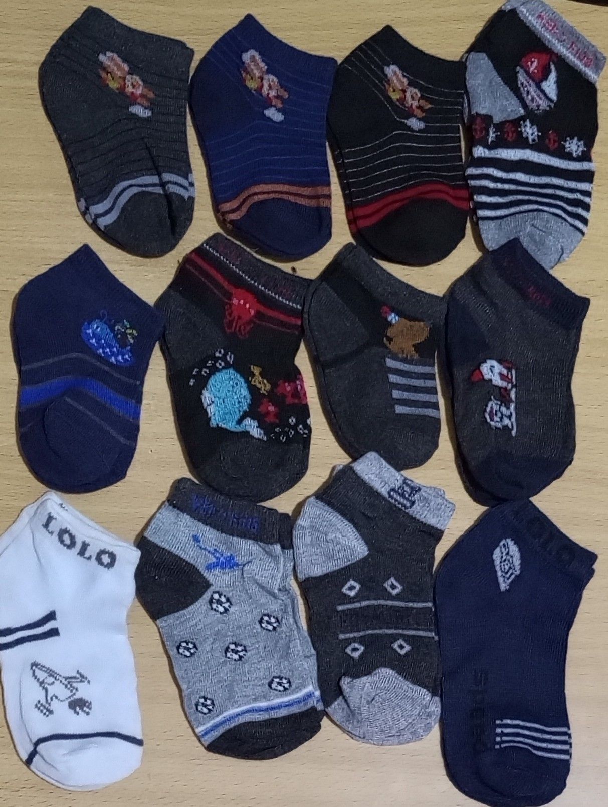 12 Pairs Children Happy Socks Ankle Socks Mixed Sizes & Patterns for Ages 0-6yrs