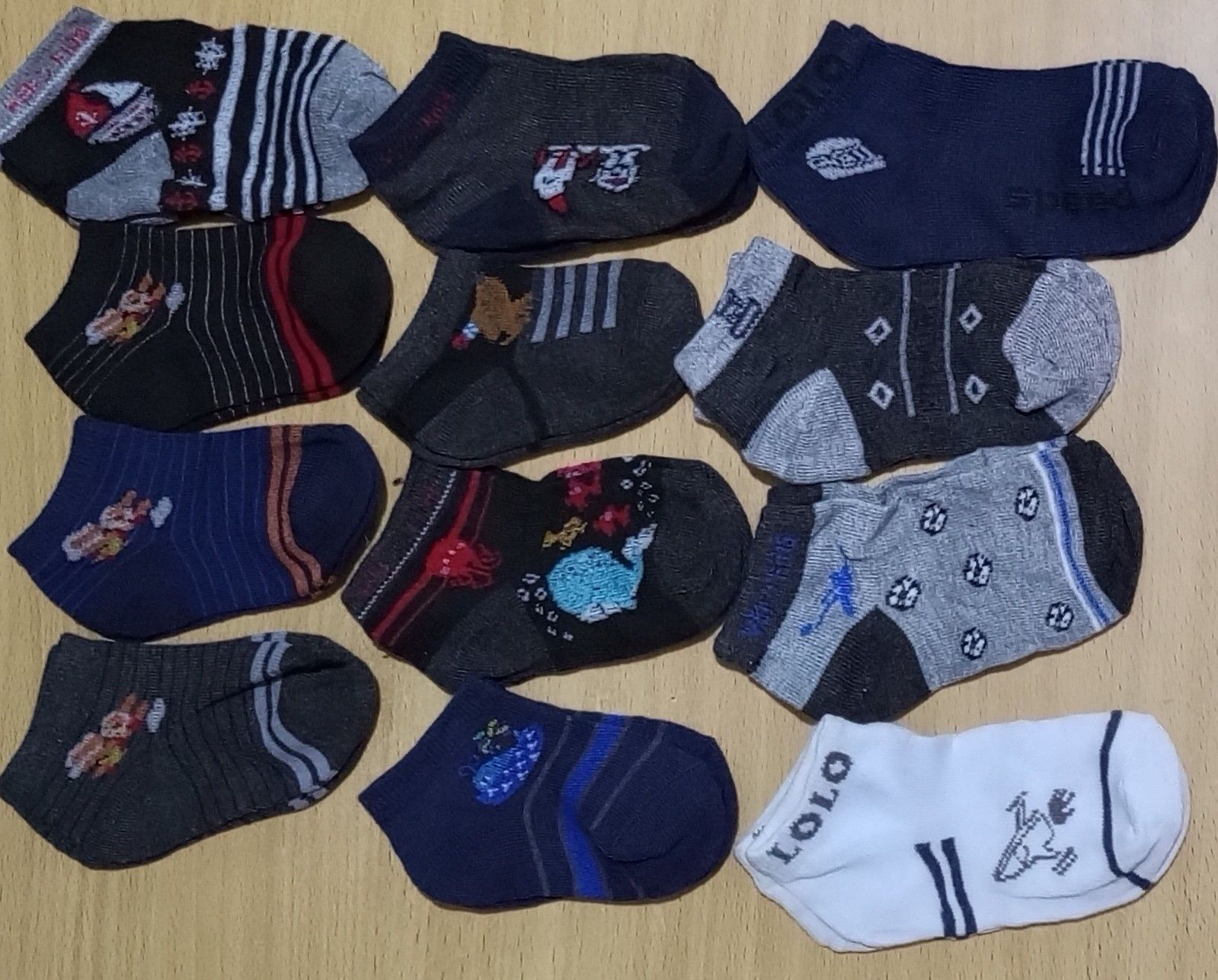 12 Pairs Children Happy Socks Ankle Socks Mixed Sizes & Patterns for Ages 0-6yrs