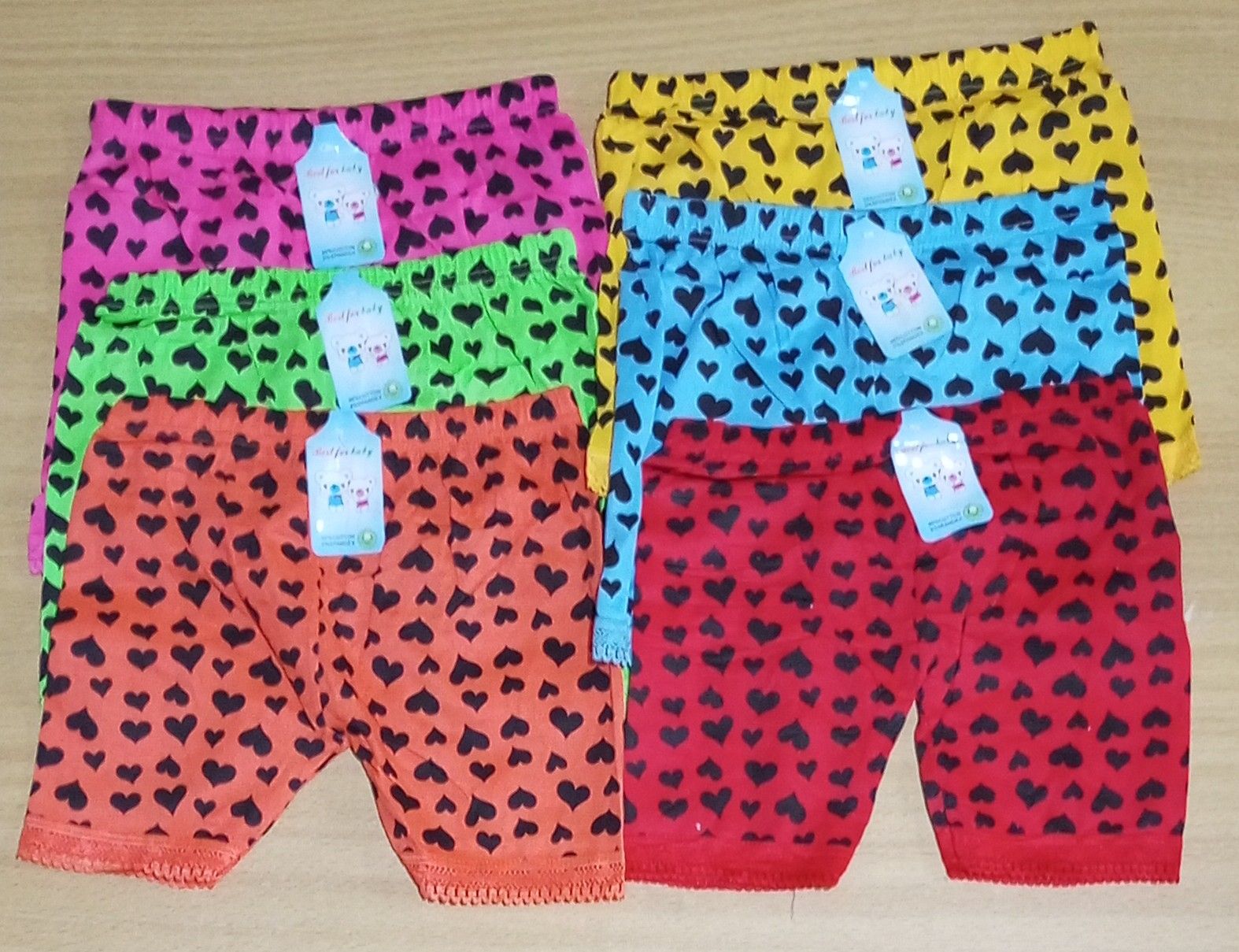 6Pcs Girls' Bloomers Hot pants Assorted Print Underwear Kids Panties Comfort Boxer Briefs Soft Material (2-4Years)