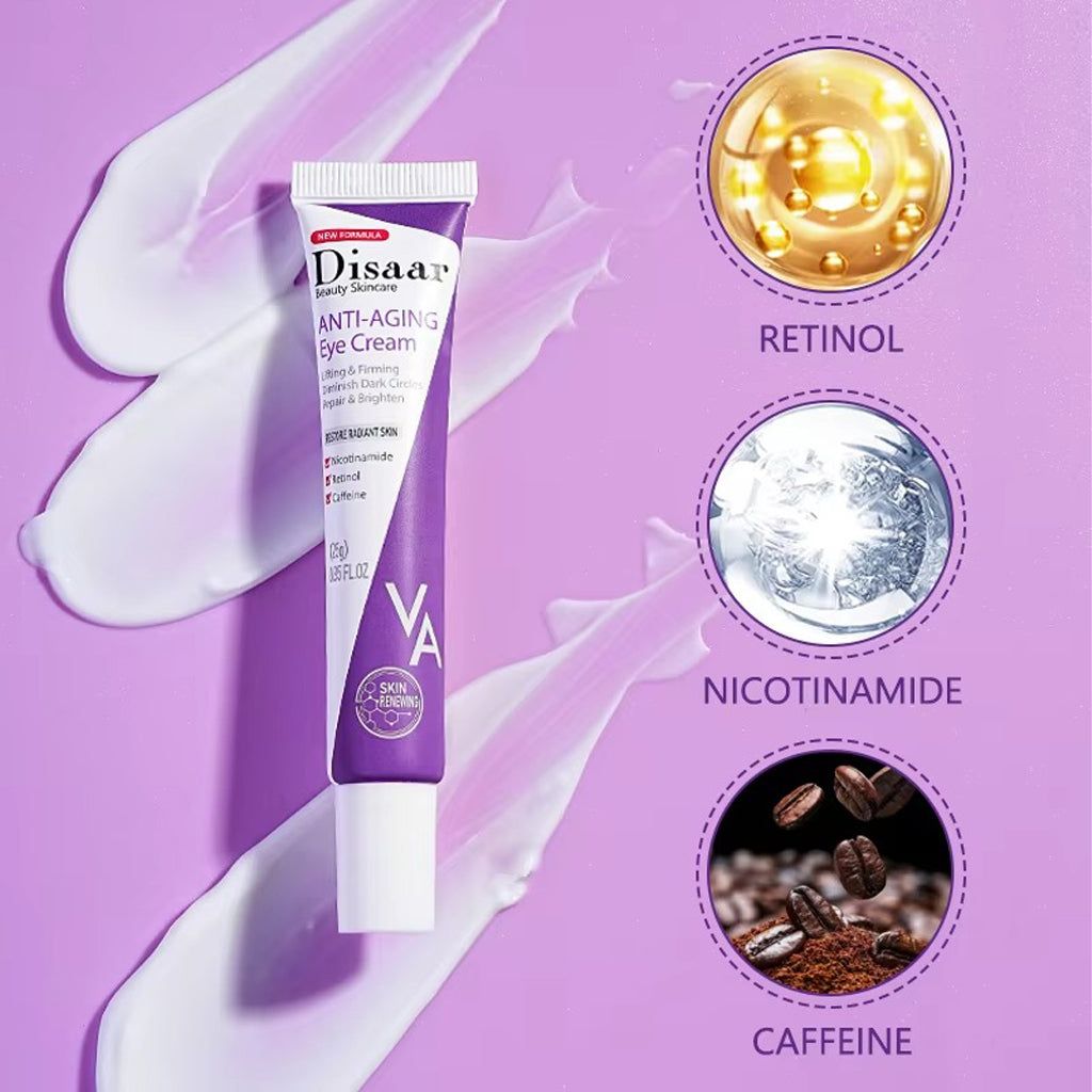 Disaar Anti-Aging Eye Cream - Retinol, Caffeine & Nicotinamide - 25g