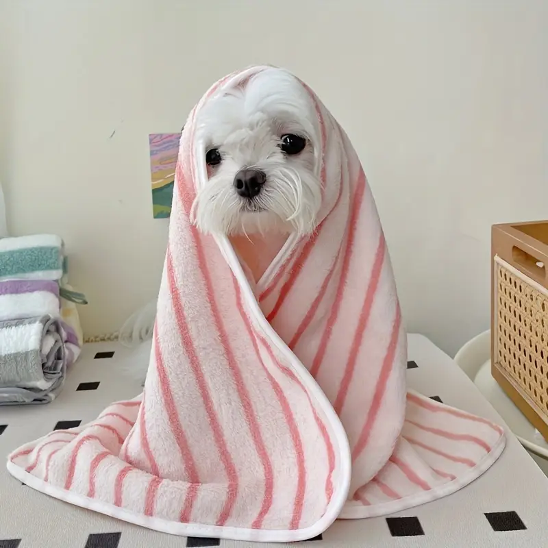 4ps Super Absorbent Pet Bath Towel & Blanket - Quick Drying Dog Towel, Cozy Cat Bed Sheet, Soft Pet Bedding