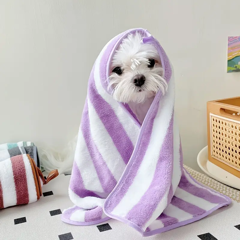 4ps Super Absorbent Pet Bath Towel & Blanket - Quick Drying Dog Towel, Cozy Cat Bed Sheet, Soft Pet Bedding