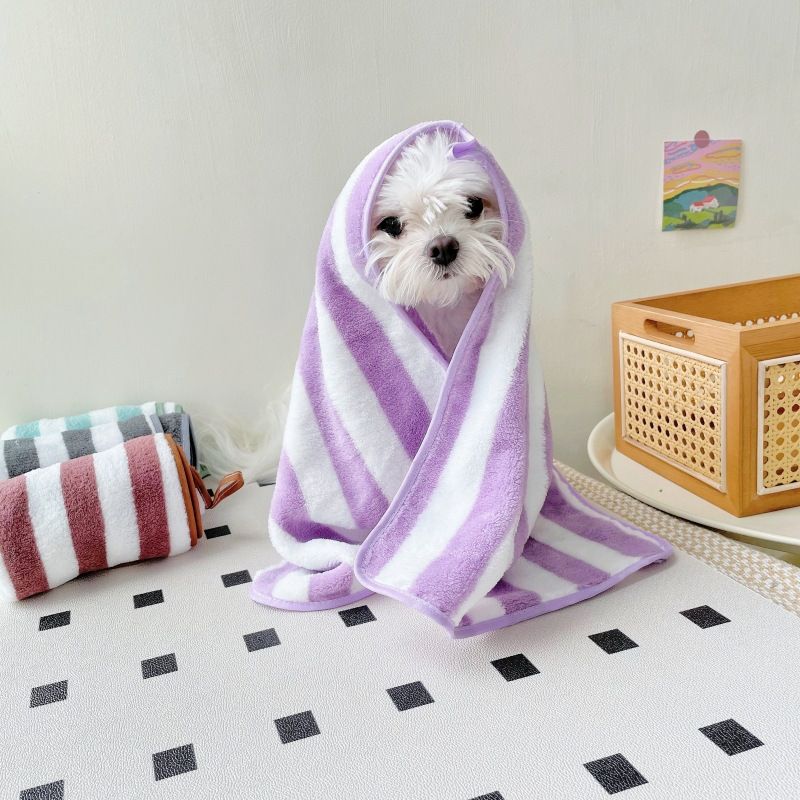 4ps Super Absorbent Pet Bath Towel & Blanket - Quick Drying Dog Towel, Cozy Cat Bed Sheet, Soft Pet Bedding