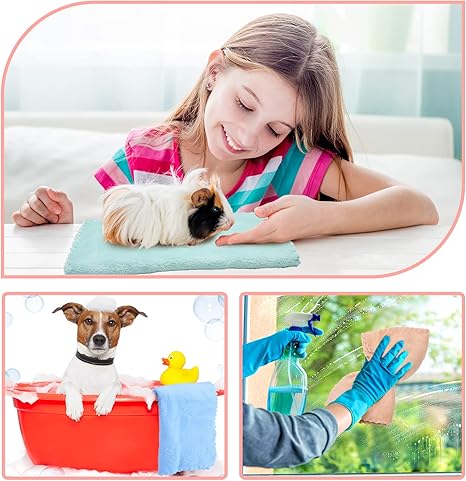 12 Pieces Guinea Pigs Blankets Guinea Pig Bedding Cage Liner Hamster Fleece Cage Liners Small Animal Blanket Bathe Towels Sleep Bedding