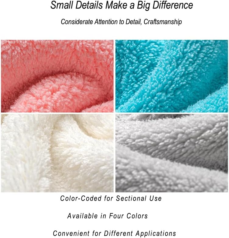 12Pcs Embossed Coral Fleece Kitchen Towels/ Hand Towels/ Multipurpose for Home Light Weight Absorbent Nano Microfiber itchen or face Towels