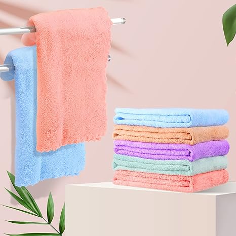 12Pcs Embossed Coral Fleece Kitchen Towels/ Hand Towels/ Multipurpose for Home Light Weight Absorbent Nano Microfiber itchen or face Towels