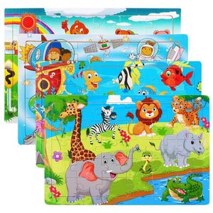 1 Animal Puzzle Wooden for Kids 60 PCs Jigsaw Puzzle School Educational Toys Gifts for Children - 1Pc