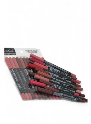 QUEEN BEAUTY 12 Colors Matte Lipliner Pencil Set Shades of Red/Pink/Nude Cool & Bold