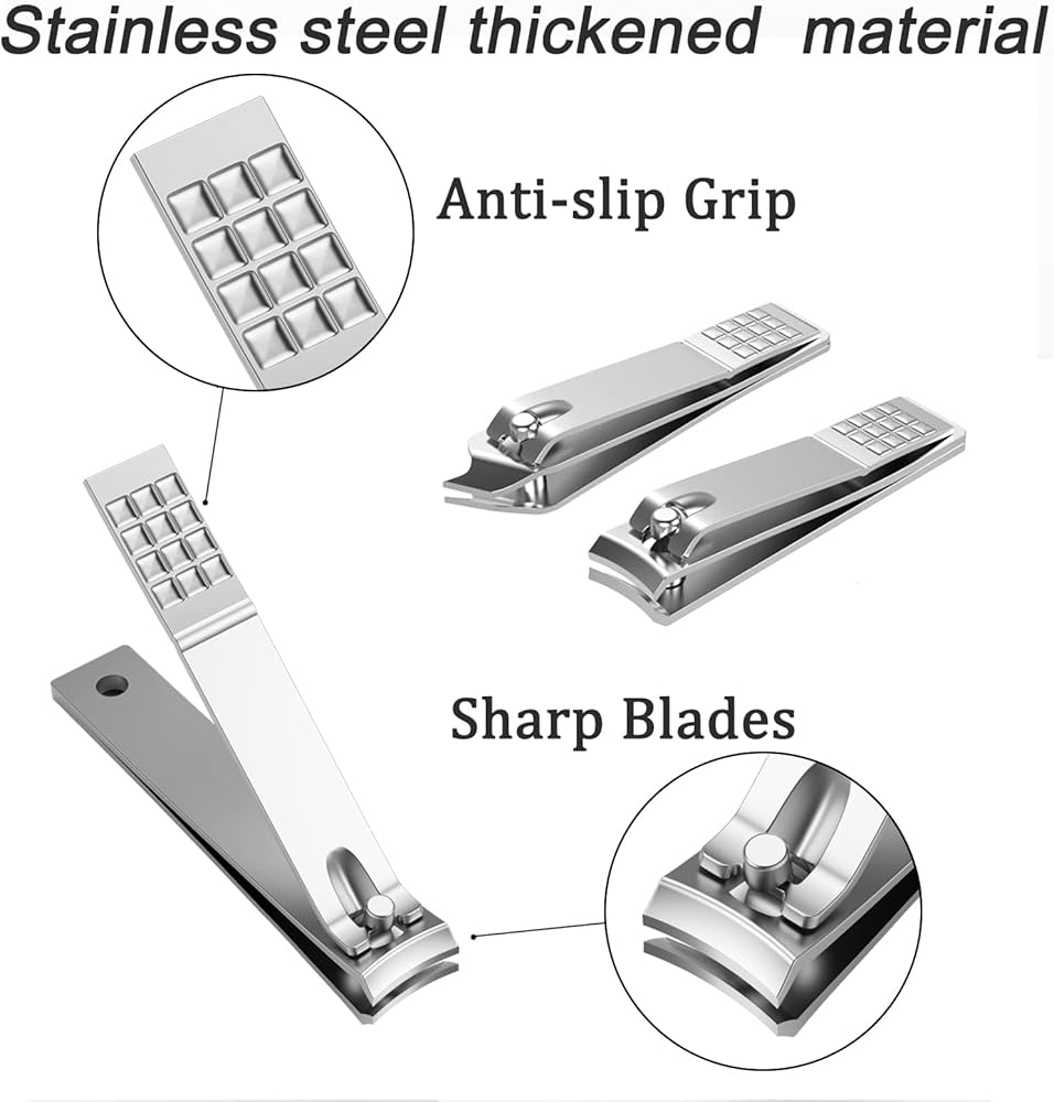 1Pc  Large Stainless Silver Nail Cutter Personal Nail Clipper For Toes And Fingers Unisex