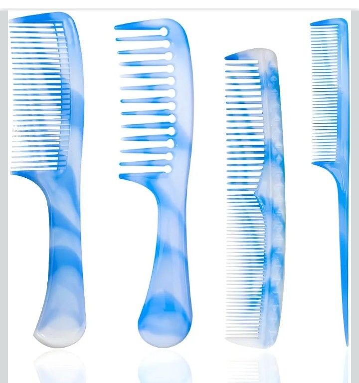8Pcs Fine-Tooth, Wide-Tooth, Rat Tail and Dual-Purpose Comb.Hair Combs for Men and Women