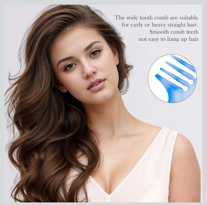 8Pcs Fine-Tooth, Wide-Tooth, Rat Tail and Dual-Purpose Comb.Hair Combs for Men and Women