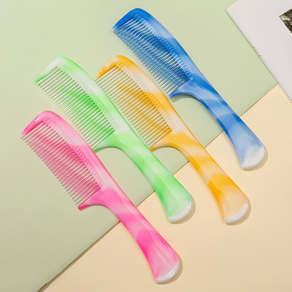 8Pcs Fine-Tooth, Wide-Tooth, Rat Tail and Dual-Purpose Comb.Hair Combs for Men and Women