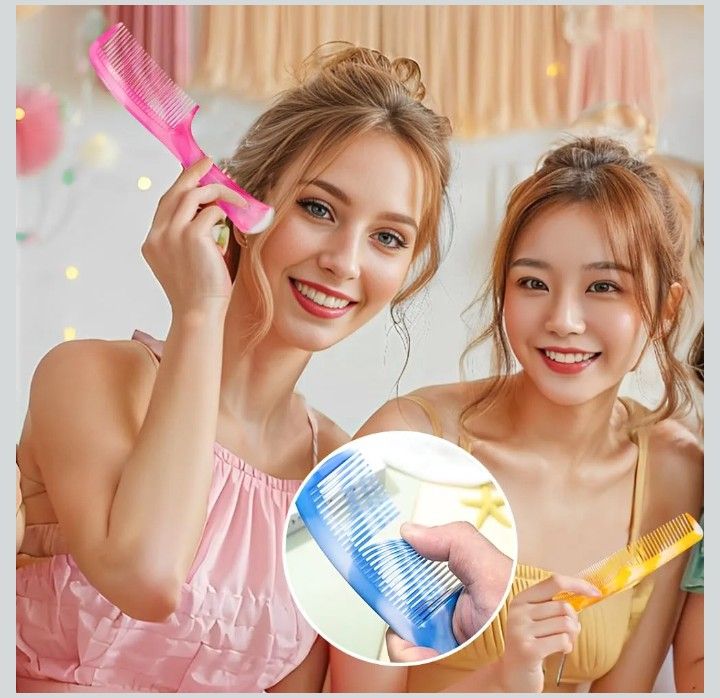 8Pcs Fine-Tooth, Wide-Tooth, Rat Tail and Dual-Purpose Comb.Hair Combs for Men and Women