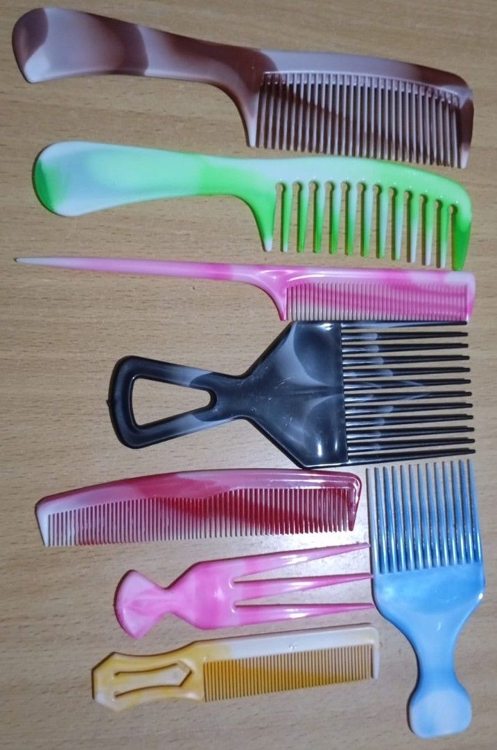 8Pcs Fine-Tooth, Wide-Tooth, Rat Tail and Dual-Purpose Comb.Hair Combs for Men and Women