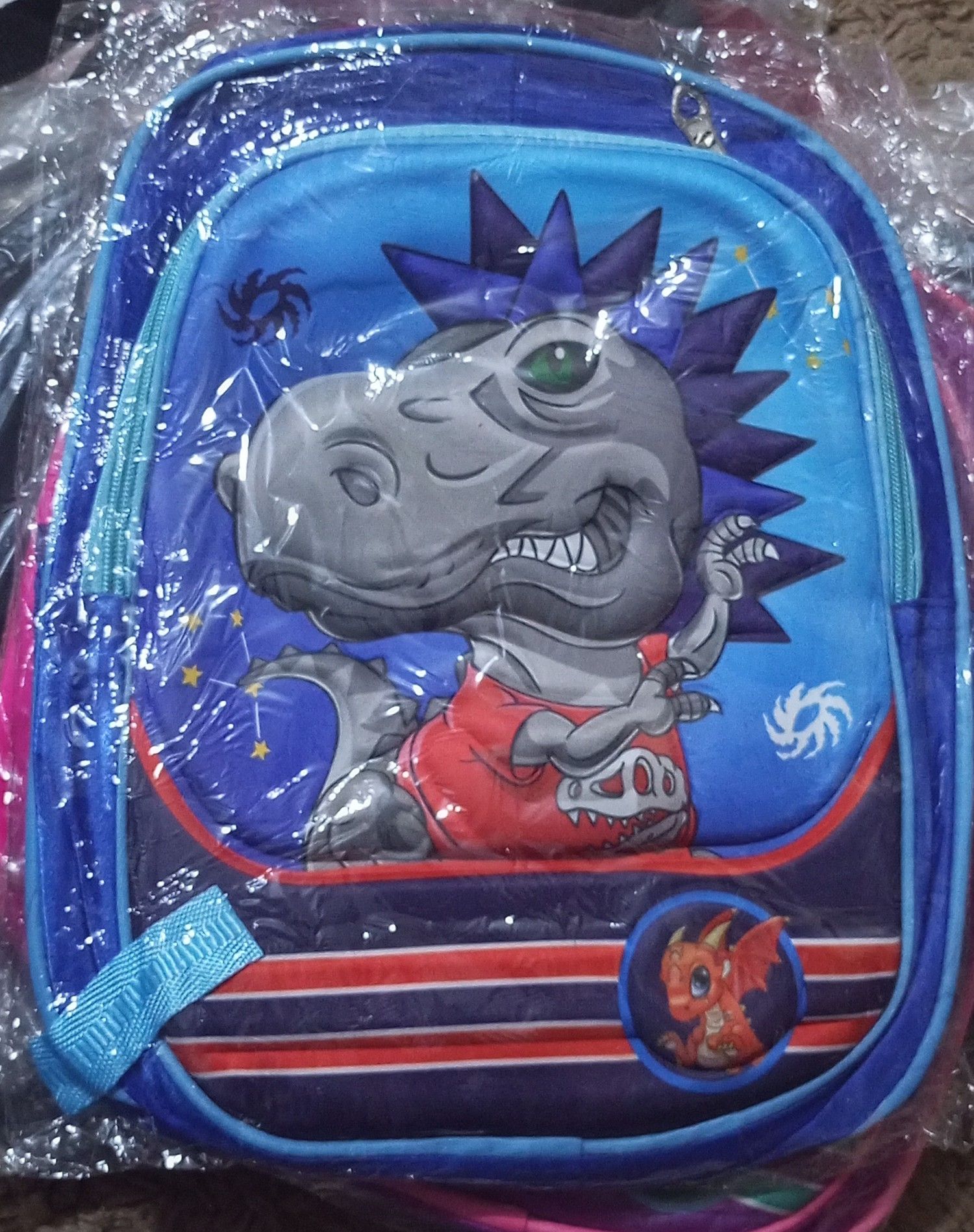 School Bag 3D Cartoon Characters for Boys 12 inchesAssorted Student backpack w/ tumbler handler