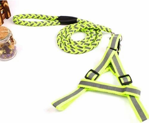 Reflective Stitched Easy Tension Adjustable 2-in-1 Dog Leash and Harness