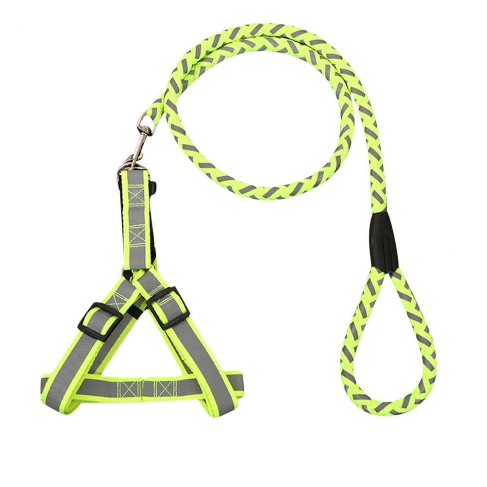 Small Adjustable Dog Harness Outdoor Walking Nylon Leash Lead Pets Durable Traction Training Rope