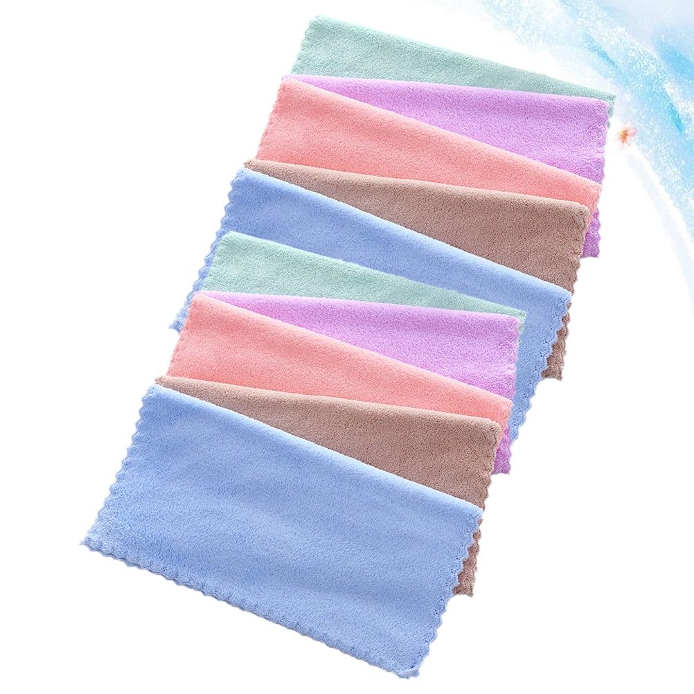 12 PCS Flannel Face Cloth, 12 X 12 Inch Soft Face Towels Reusable Facial Clean Cloth Wipes Quick Dry Baby Wash Cloth for  babies Adult Kids Beauty Spa Sport Routine