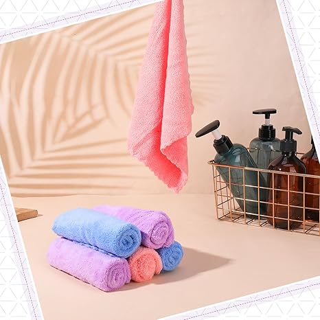 12Pcs Embossed Coral Fleece Kitchen Towels/ Hand Towels/ Multipurpose for Home Light Weight Absorbent Nano Microfiber itchen or face Towels