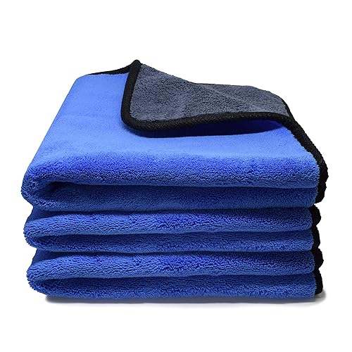 3Pcs Multipurpose Microfiber Cleaning Cloth - Highly Absorbent -Soft & Lint Free Multi-Colour Towels for Hands, Home, All Vehicles Bike, Car, (Pack of 3, 30 x 40 cm) - Semi Heavy Material