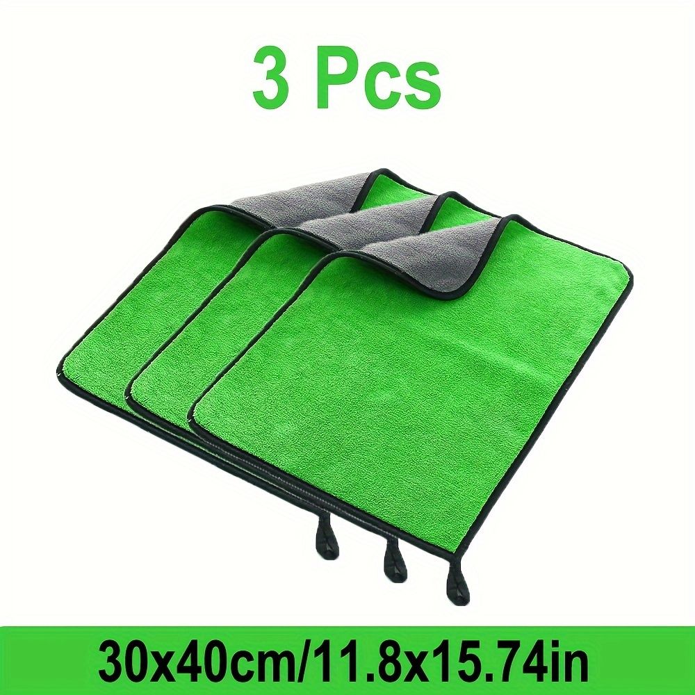 3Pcs Multipurpose Microfiber Cleaning Cloth - Highly Absorbent -Soft & Lint Free Multi-Colour Towels for Hands, Home, All Vehicles Bike, Car, (Pack of 3, 30 x 40 cm) - Semi Heavy Material