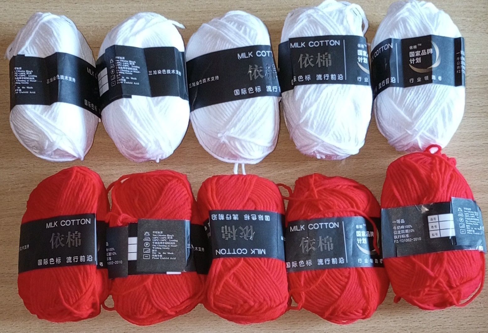140 Yards 50g/Set 4ply Milk Cotton Knitting Yarn - Soft, Versatile, Durable, Easy to Use 10Pcs