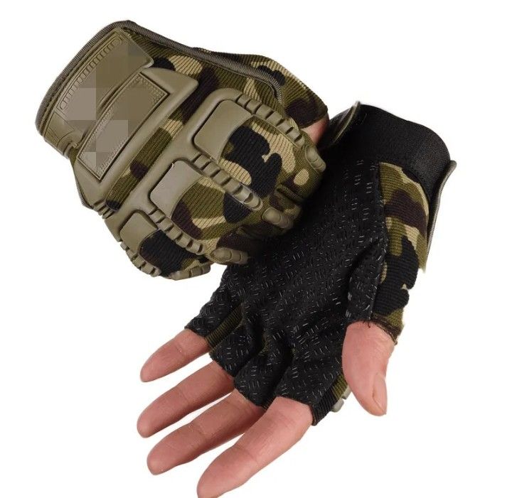 Fingerless Tactical Gloves Men Women Knuckles Protective Gear Hand Driving Climbing Cycling Bicycle Riding, Gym, Sports - Small Fitting, Unisex