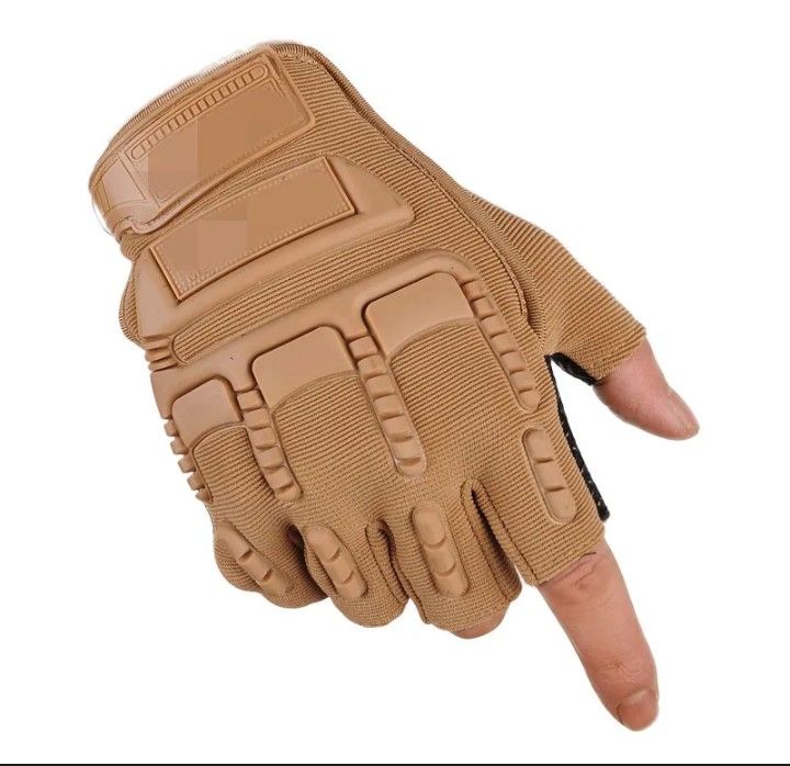 Fingerless Tactical Gloves Men Women Knuckles Protective Gear Hand Driving Climbing Cycling Bicycle Riding, Gym, Sports - Small Fitting, Unisex