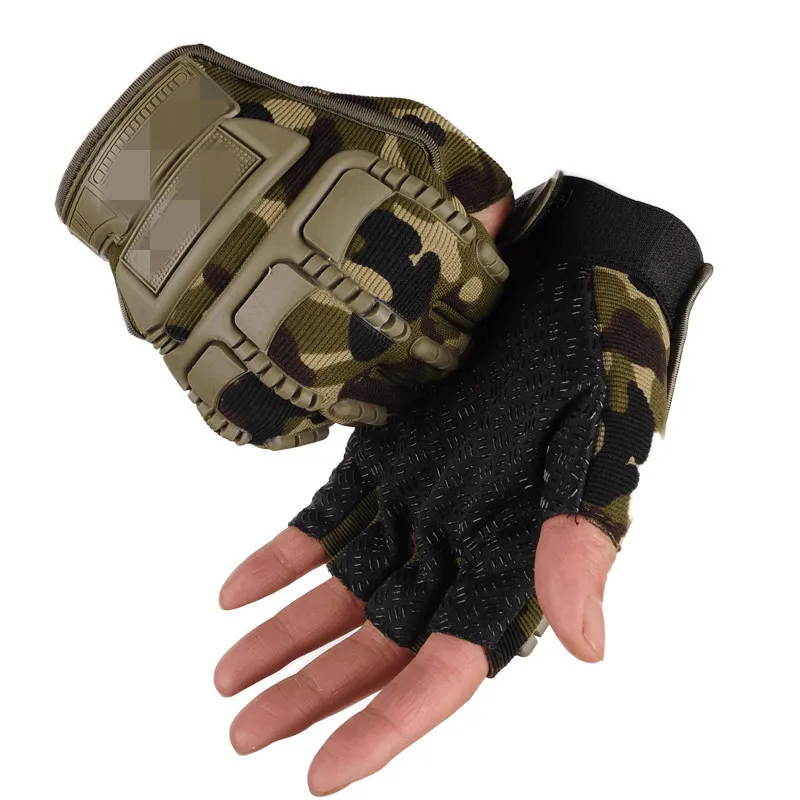 Fingerless Tactical Gloves Men Women Knuckles Protective Gear Hand Driving Climbing Cycling Bicycle Riding, Gym, Sports - Small Fitting, Unisex