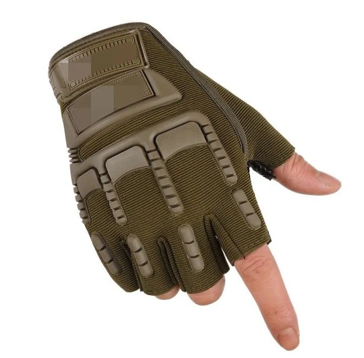 Fingerless Tactical Gloves Men Women Knuckles Protective Gear Hand Driving Climbing Cycling Bicycle Riding, Gym, Sports - Small Fitting, Unisex