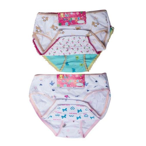 6Pcs Cotton Children Girls Underwear Baby Girl Lace Panty Kids Cute Cartoon Comfortable Panties Baby Clothing