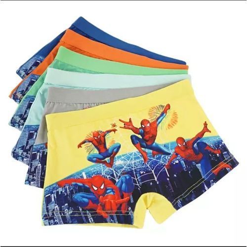 6Pcs Boys Cotton Blend Underwear Kids Cute Cartoon Comfortable Panties Baby Clothing 0-7Years