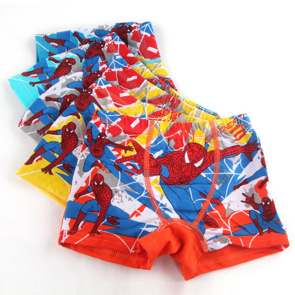 6Pcs Boys Cotton Blend Underwear Kids Cute Cartoon Comfortable Panties Baby Clothing 0-7Years