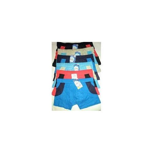 6 Pcs High Quality 100% Cotton Boys Boxers - Assorted Colors