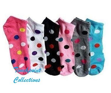 12Pairs Bright Ladies Ankle Socks Neon Casual Happy Socks for Women and Girls Striped Foodie Leaf Dotted Assorted patterns