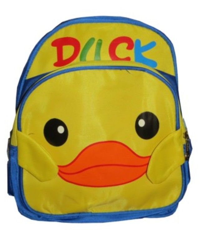 Cartoon Duck School Bag for Preschoolers Kindergarten Bag for Boys & Girls 12 inches with Side Pockets