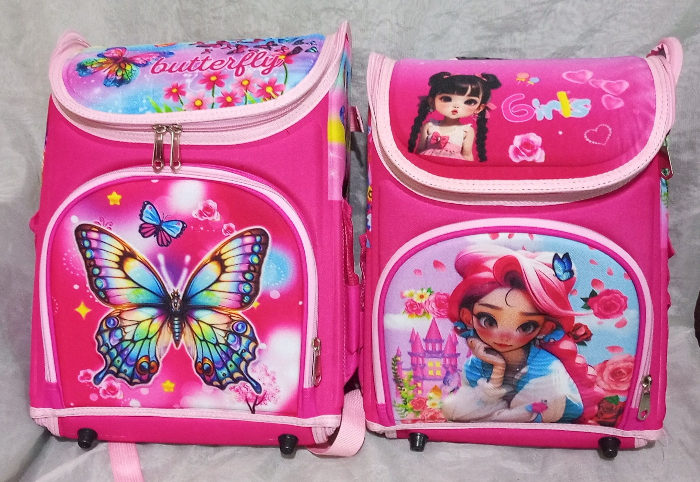 Mini Small Size Pre-School Bags Girls Cartoon Box Bag Size Medium Disney Characters for 1-3Years