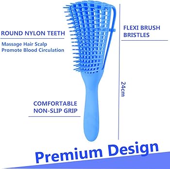 Easy Detangling Hair Detangler Brush Silicone Hair Scalp Massage Brush &  Shampooer for Natural Hair Care and Growth