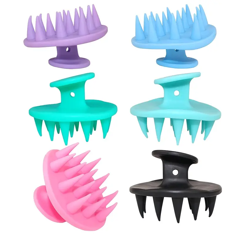 Easy Detangling Hair Detangler Brush Silicone Hair Scalp Massage Brush &  Shampooer for Natural Hair Care and Growth - Assorted Colours
