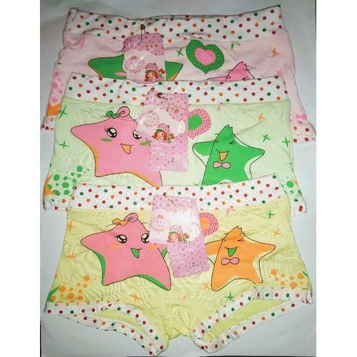 6 Pcs  Dotted Girls' Assorted Print Underwear Kids Panties Comfort Boxer Briefs Hot Pants (1-8Years)