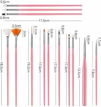 Nail 15Pcs Nail Brushes, Fashion Nail Brushes Nail Art Nail Manicure Tool, Perfect For Acrylic Nail Brush For Nail Brushes Professional And Personal Use