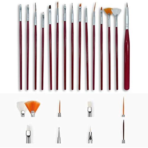 Nail 15Pcs Nail Brushes, Fashion Nail Brushes Nail Art Nail Manicure Tool, Perfect For Acrylic Nail Brush For Nail Brushes Professional And Personal Use