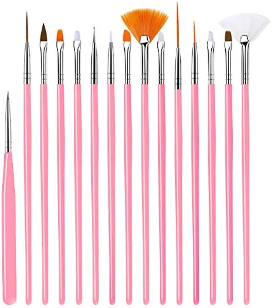 Nail 15Pcs Nail Brushes, Fashion Nail Brushes Nail Art Nail Manicure Tool, Perfect For Acrylic Nail Brush For Nail Brushes Professional And Personal Use