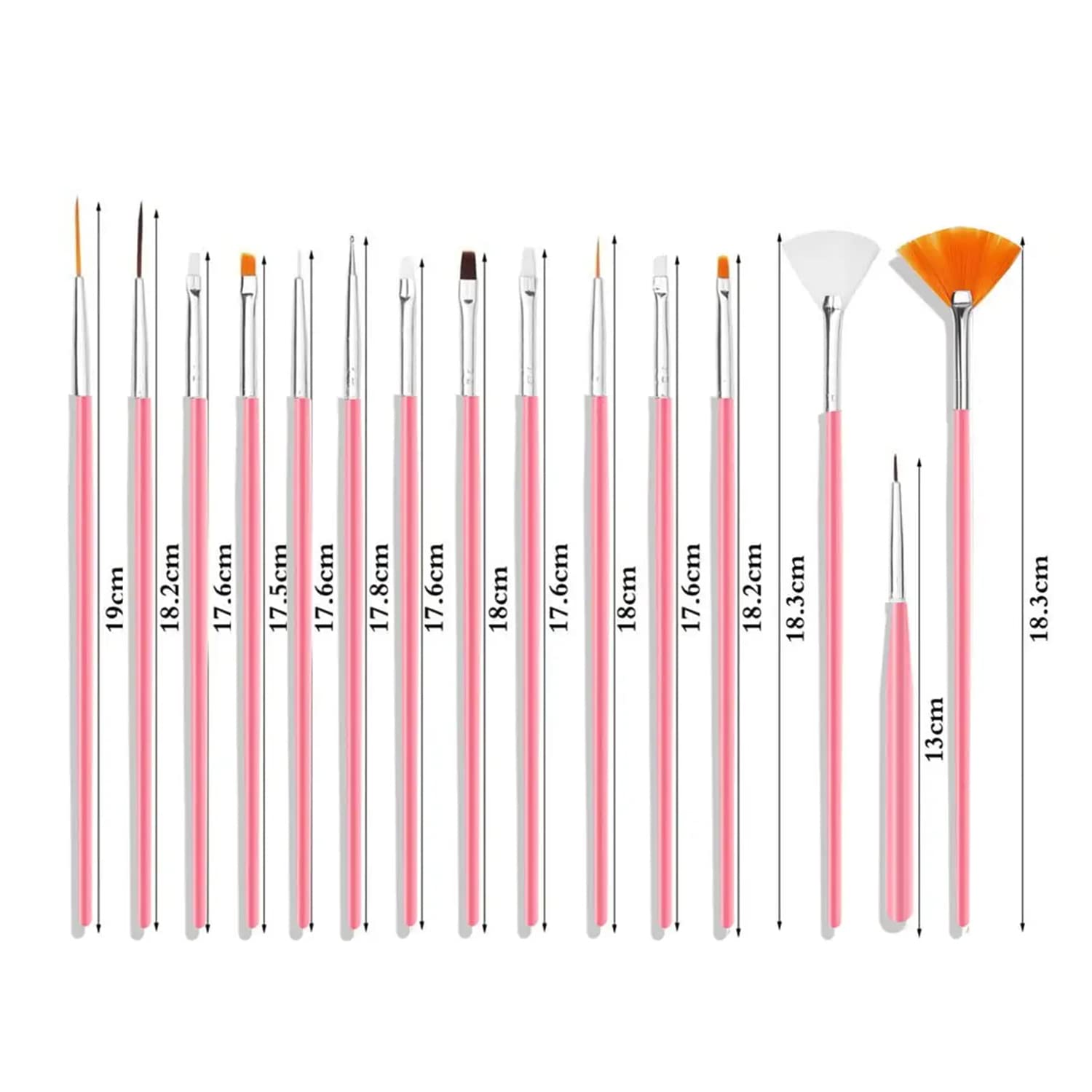 Nail 15Pcs Nail Brushes, Fashion Nail Brushes Nail Art Nail Manicure Tool, Perfect For Acrylic Nail Brush For Nail Brushes Professional And Personal Use