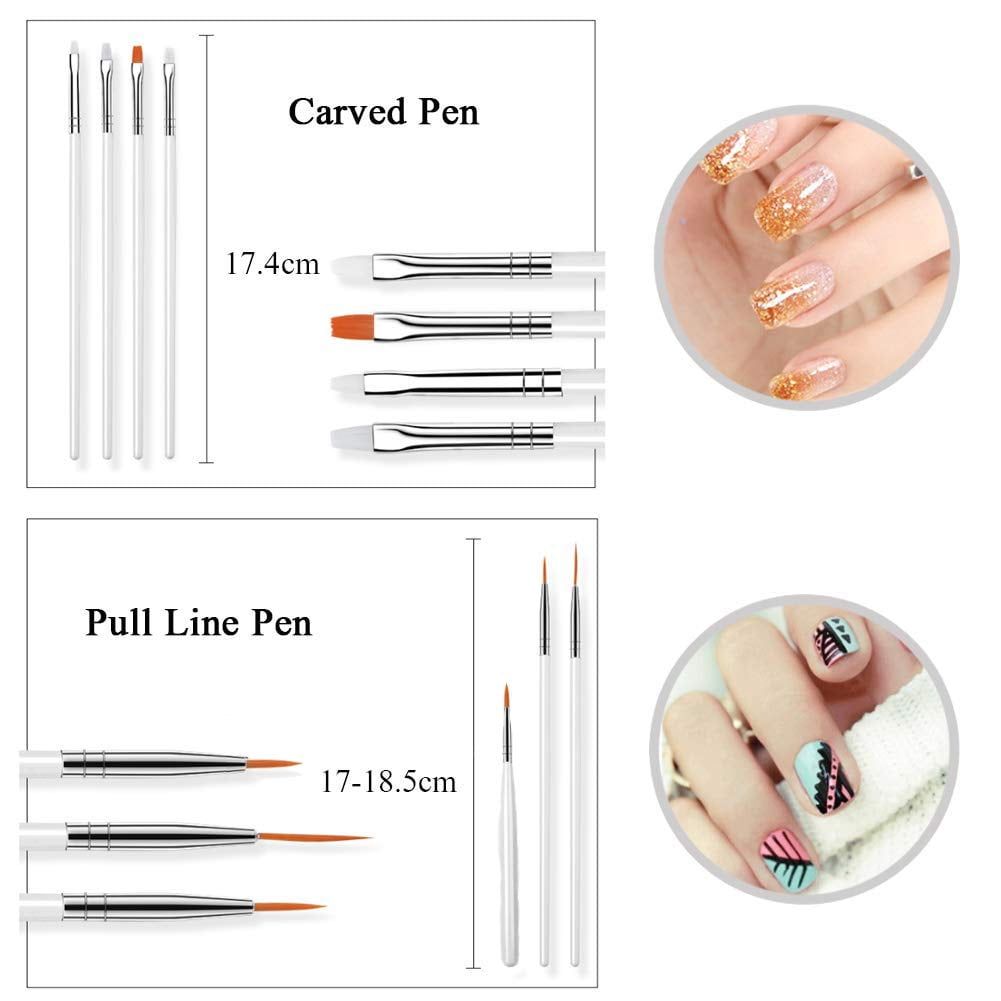 Nail 15Pcs Nail Brushes, Fashion Nail Brushes Nail Art Nail Manicure Tool, Perfect For Acrylic Nail Brush For Nail Brushes Professional And Personal Use