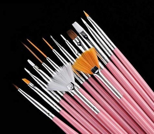 Nail 15Pcs Nail Brushes, Fashion Nail Brushes Nail Art Nail Manicure Tool, Perfect For Acrylic Nail Brush For Nail Brushes Professional And Personal Use