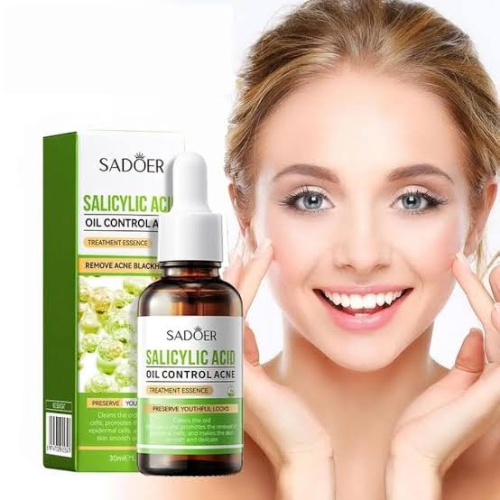 SADOER Salicylic Acid Anti Acne Serum - Anti Inflammatory & Anti-Acne Serum for Treatment and Prevention of Acne Growth, Brightening Acne Blemishes with High Quality Ingredients 30ml