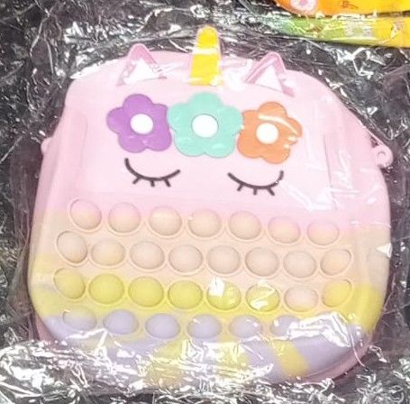 Pop It Girl's Mini Handbag Silicone Kids Girls Purses Bags Sling Bag Accessories Handbags 18x15CM