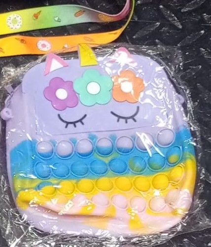 Pop It Girl's Mini Handbag Silicone Kids Girls Purses Bags Sling Bag Accessories Handbags 18x15CM